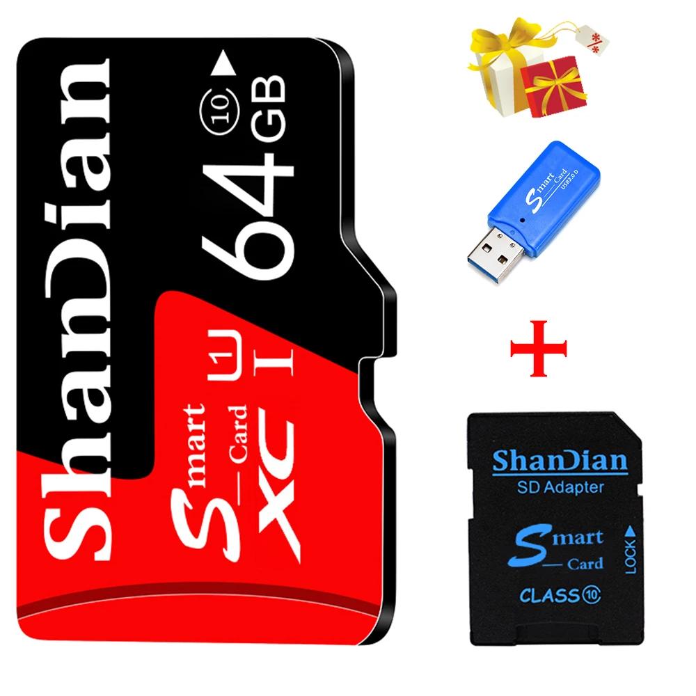 SHANDIAN Smast SD ī, U3 4K  Ŭ 10,  ޸ ī, 128GB, 64GB, 32GB, 16GB, U1 Ŭ 10 SD ī, ޴ ī޶